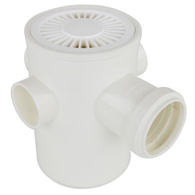 Caixa Sifonada Redonda Grelha, Branco, 200x150x50 122, 100x1