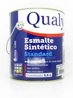 Esmalte Sintético Brilhante Cinza Escuro 3,6L Qualycor Standard para Madeiras e Metais