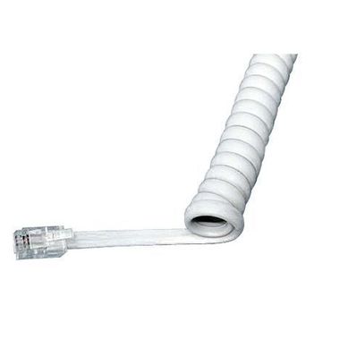 Cordo Espiral para Monofone 2m Branco