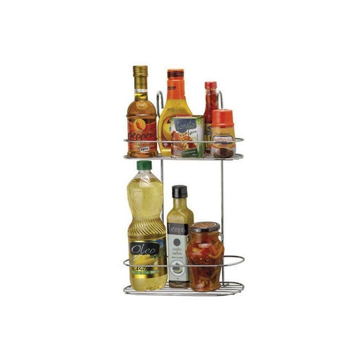 PrateleiraDupla Cook Home Cromado 44x27x14, marca Arthi - Foto 2