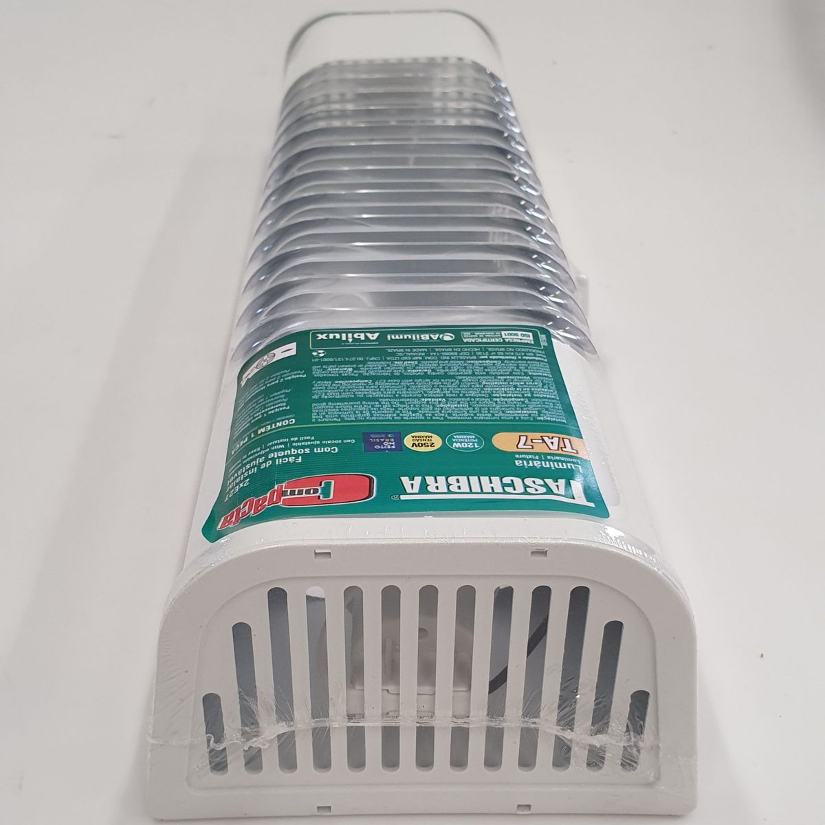Luminária Compacta 2 Lâmpadas TA 7 E27 Branco Taschibra, marca Taschibra - Foto 2