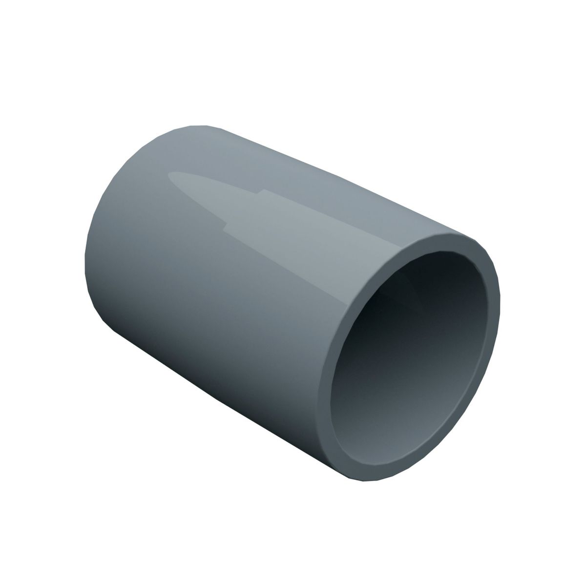 Luva 3/4" Eletroduto Condtop Cinza, marca Tigre - Foto Principal