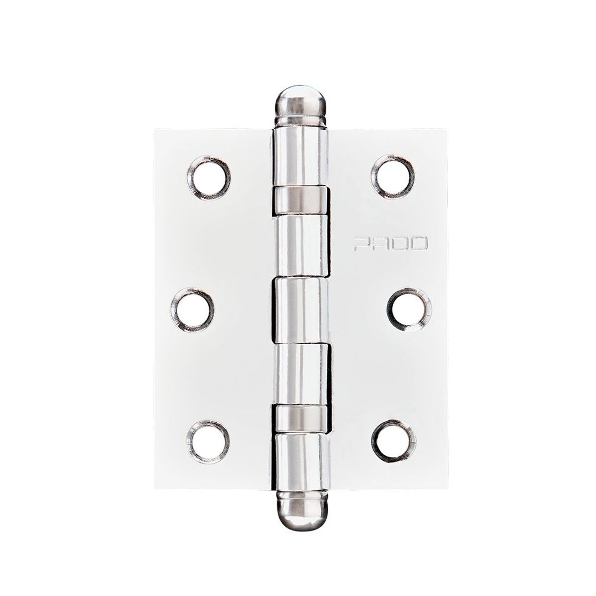 Dobradiça simples em aço carbono 7,6x8,8cm 3530 com rolamento Prata, marca Pado - Foto Principal