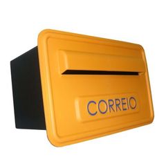 Caixa Correio Sigma Plástico Grade, Amarelo, 16x26x49