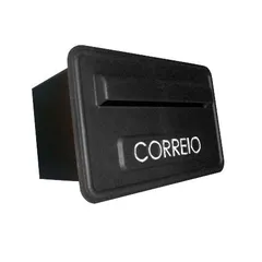 Caixa Correio Sigma Plástico Grade, Preto, 16x26x49