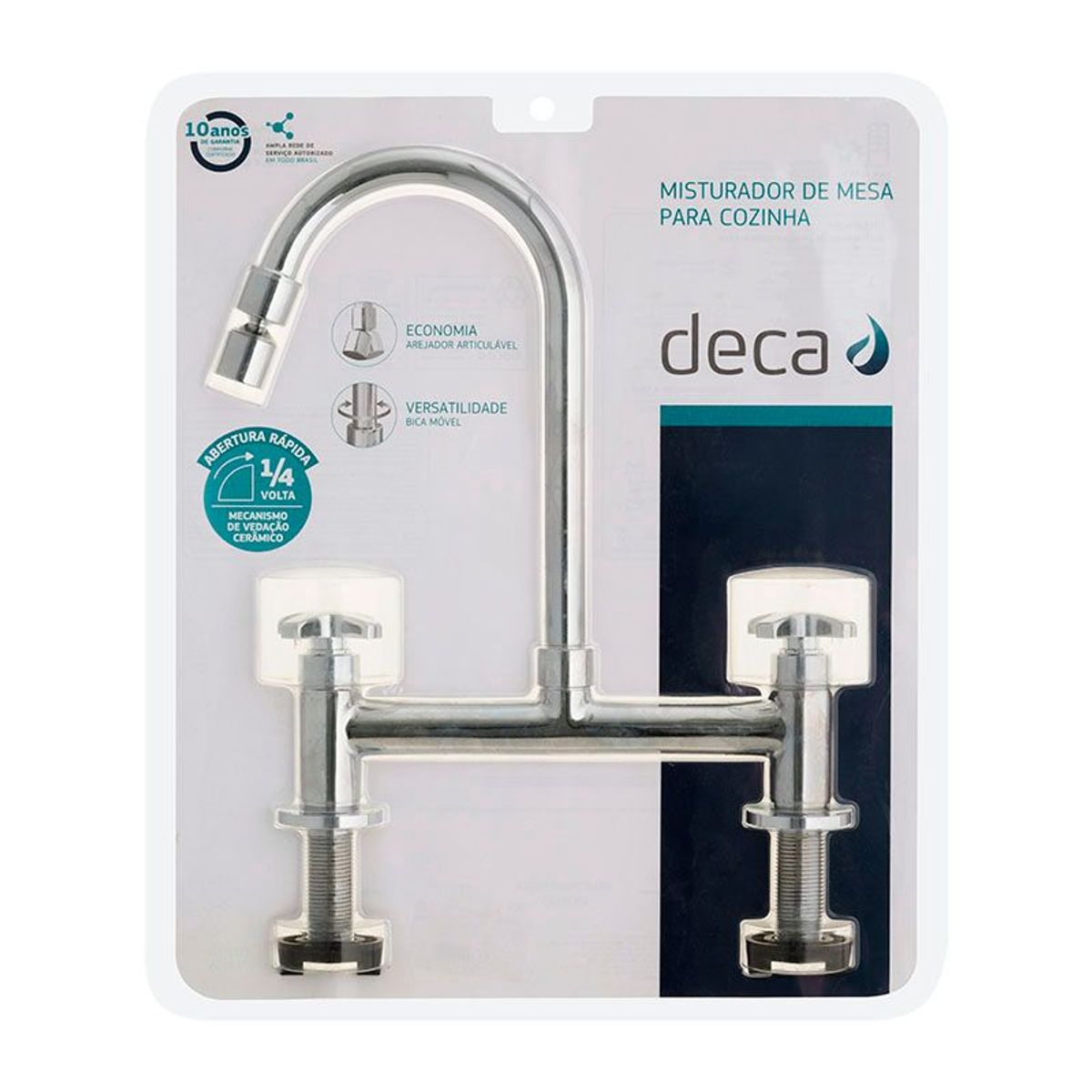 Misturador de Mesa para Cozinha 1256.C34 Deca Max DN 15 (1/2") Cromado, marca Deca - Foto 2