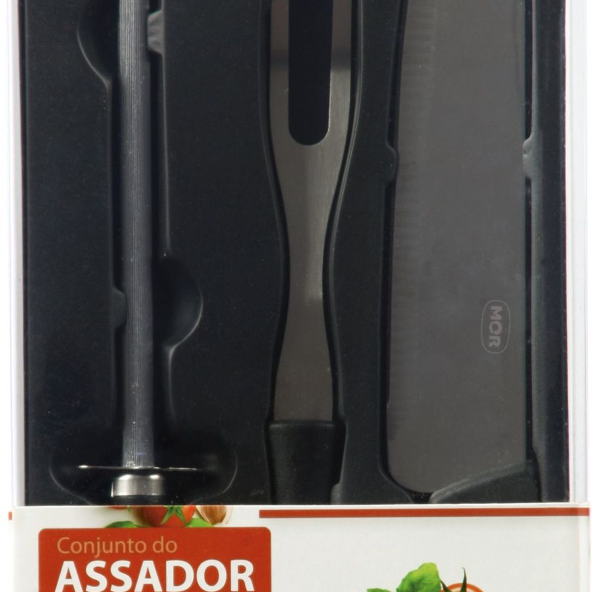 Conjunto do Assador 3 Peças, 34x15x3cm, marca Mor - Foto Principal