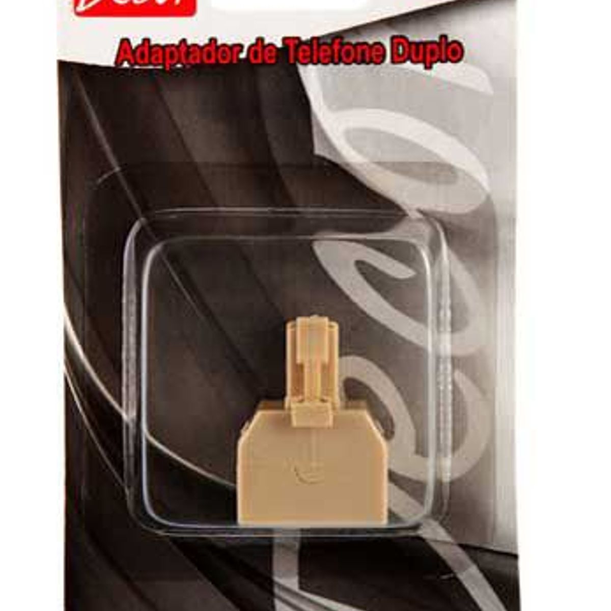 Adaptador Duplo para Telefone 14x8x3cm, marca Dualcomp - Foto Principal