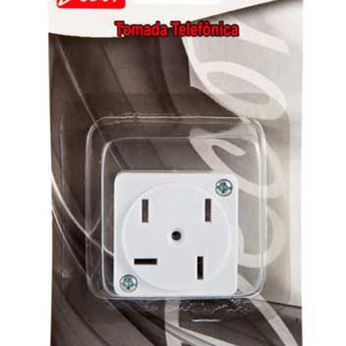 Adaptador de Tomada Telefônica 14x8x3cm, marca Decor - Foto Principal