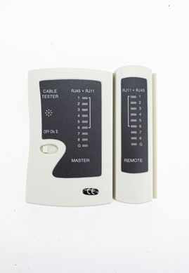 Testador para Cabos UTP RJ45/RJ11 com Case 24x24x6cm Cinza