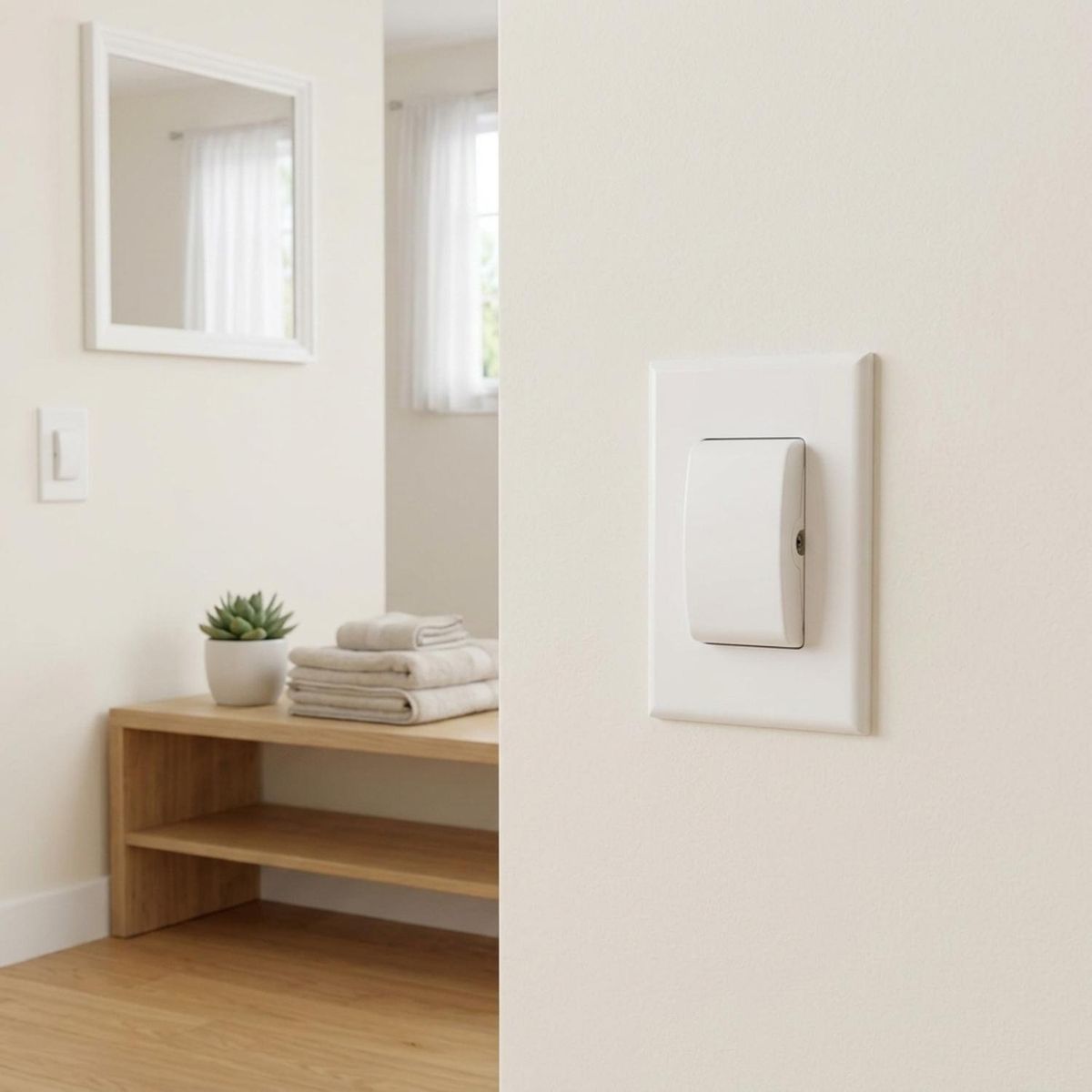 Módulo Interruptor Simples 10A Lunare Branca Bivolt, marca Schneider - Foto 2