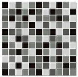 Pastilha de Vidro Miscelanea 2.5x2.5 30x30cm Cinza