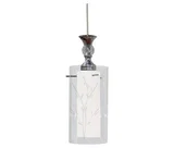 Pendente Vidro TD292 60w Branco Fosco e Cromado