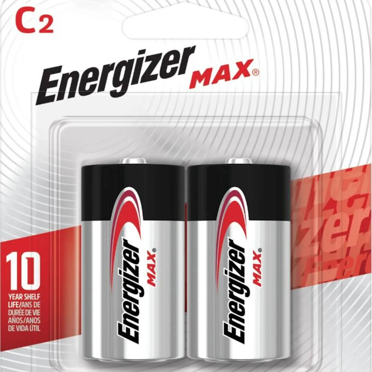 Pilha Média C2 Max Alcalina com 2 Unidades, marca Energizer - Foto Principal