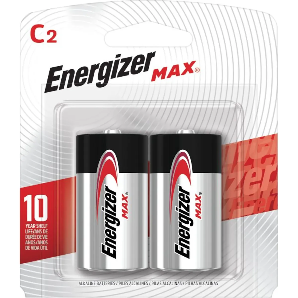 Pilha Média C2 Max Alcalina com 2 Unidades, marca Energizer - Foto Principal