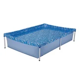Piscina de Armação Infantil Retangular em PVC de 1000 Litros Azul Mor