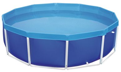 Piscina Estrutural Redonda de 4.500 Litros Azul para 5 Pessoas