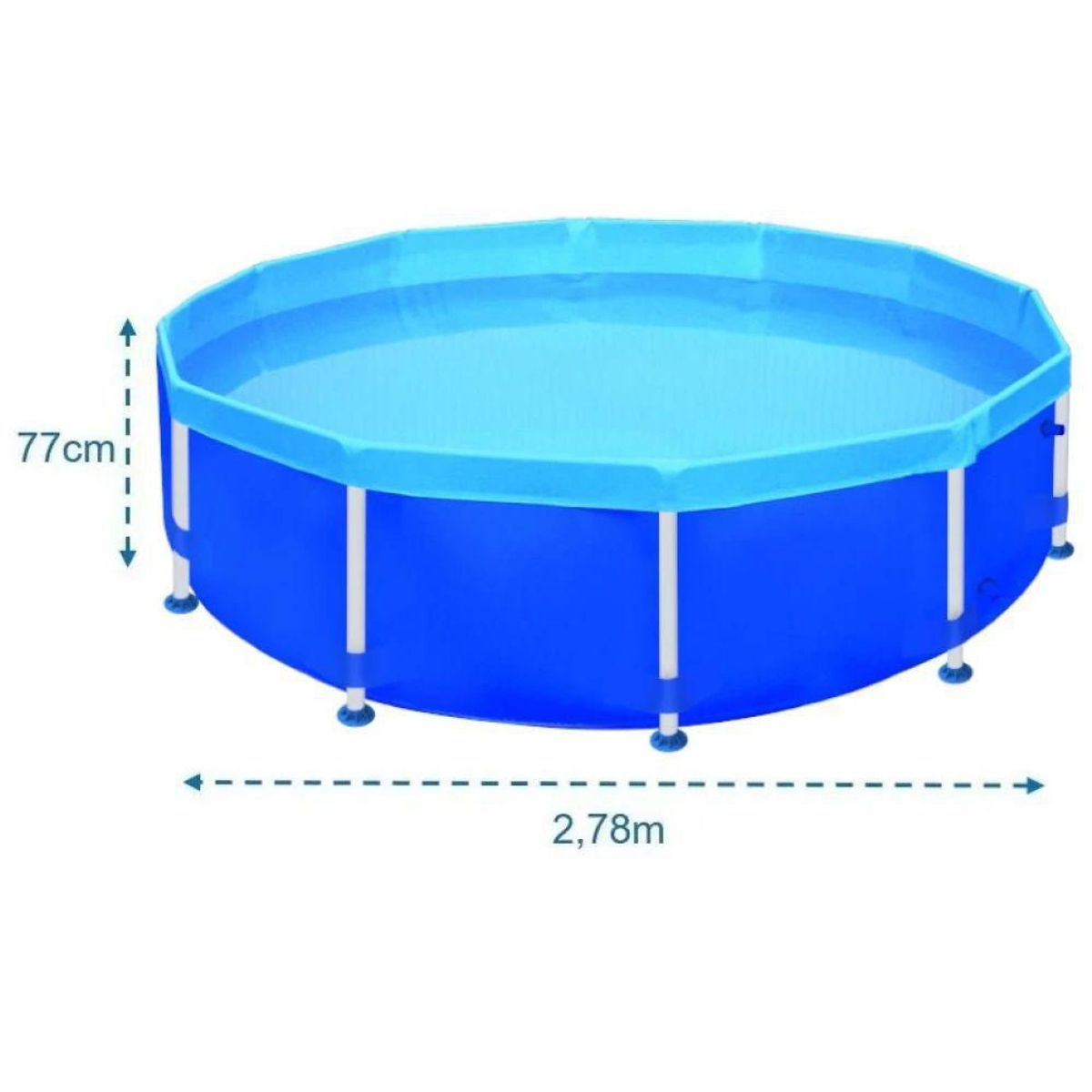 Piscina Estrutural Redonda de 4.500 Litros Azul para 5 Pessoas Mor, marca Mor - Foto 2