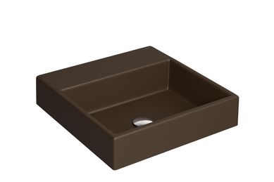 Cuba de Apoio Quadrada com Mesa 41x41cm Marrom