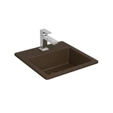 Cuba de Sobrepor Quadrada com Mesa L730.22, Marron Fosco, 42