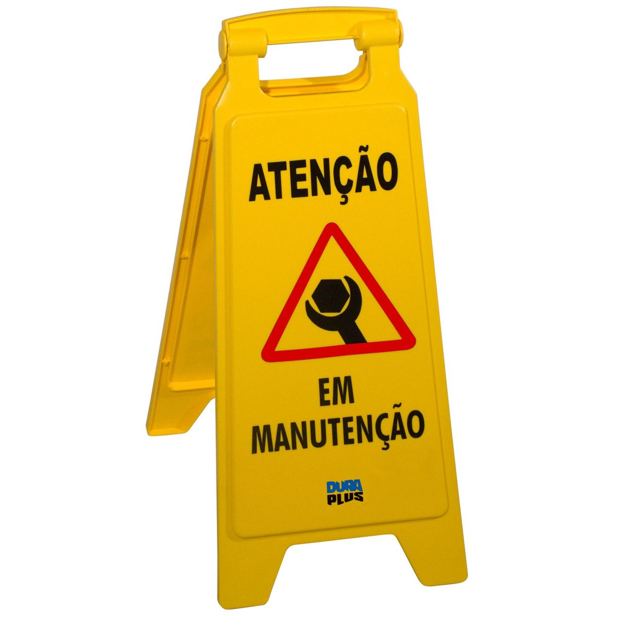 Placa Sinalizadora Duraplus Manutenção, Amarelo, marca Balaska - Foto Principal