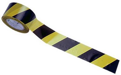 Fita Zebrada 07cmx 200m Dura Plu, Amarelo Preto 0,07x200m