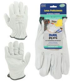 Luva Vaqueta Engenheiro Dura Plus, Cinza