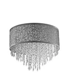 Pendente Plafon Crystal Grid 40x15x90cm Inox