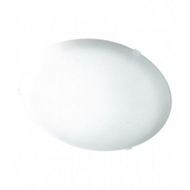 Plafon Noble Glass Ice, Branco, 30cm