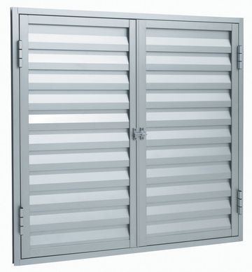 Portinhola Veneziana Alumnio 2 Folhas Central 80x80x1,9cm Alumifort