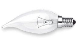 Lmpada Incandescente Vela Chama 40w 127v 03x03x08cm Cristal