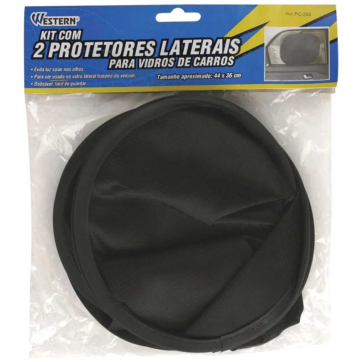 Kit de Protetor Solar Lateral para Vidros 2 Peças, marca Western - Foto Principal