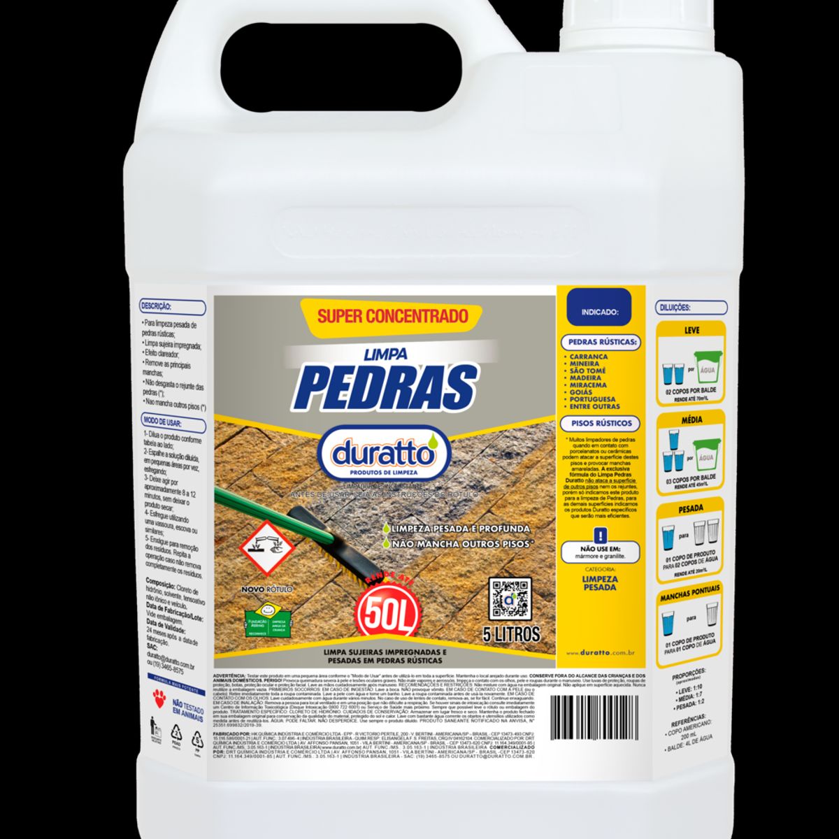 Limpa Pedras, Ambar, 5L, marca Duratto - Foto Principal