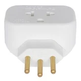 Adaptador de Tomada Padrão Brasileiro 2P+T 10A 250V Branco