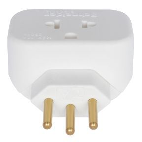 Adaptador de Tomada Padro Brasileiro 2P+T 10A 250V Branco