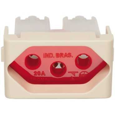 mdulo Tomada 20A Decor Vermelho marfim Bivolt