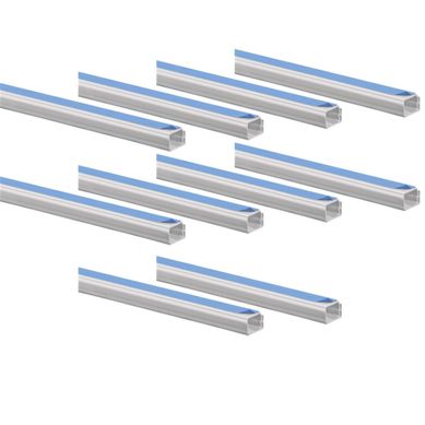 Kit com 10 Canaletas com Adesivo 20X12mm 2 Metros