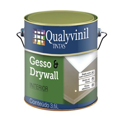Qualyvinil Tinta Acrlica Gesso & Drywall 3,6L Branco
