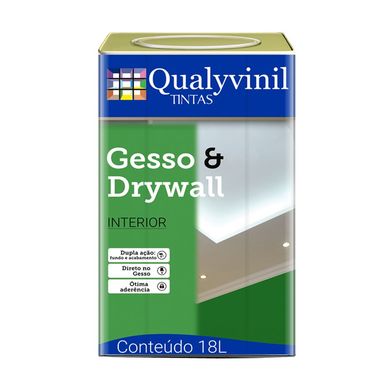 Qualyvinil Tinta Acrlica Gesso & Drywall 18L Branco