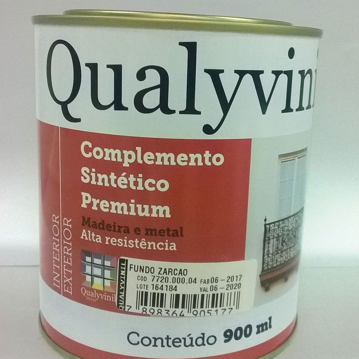 Qualycor Fundo Zarcão, Alaranjado, 900ml, marca Qualyvinil - Foto Principal