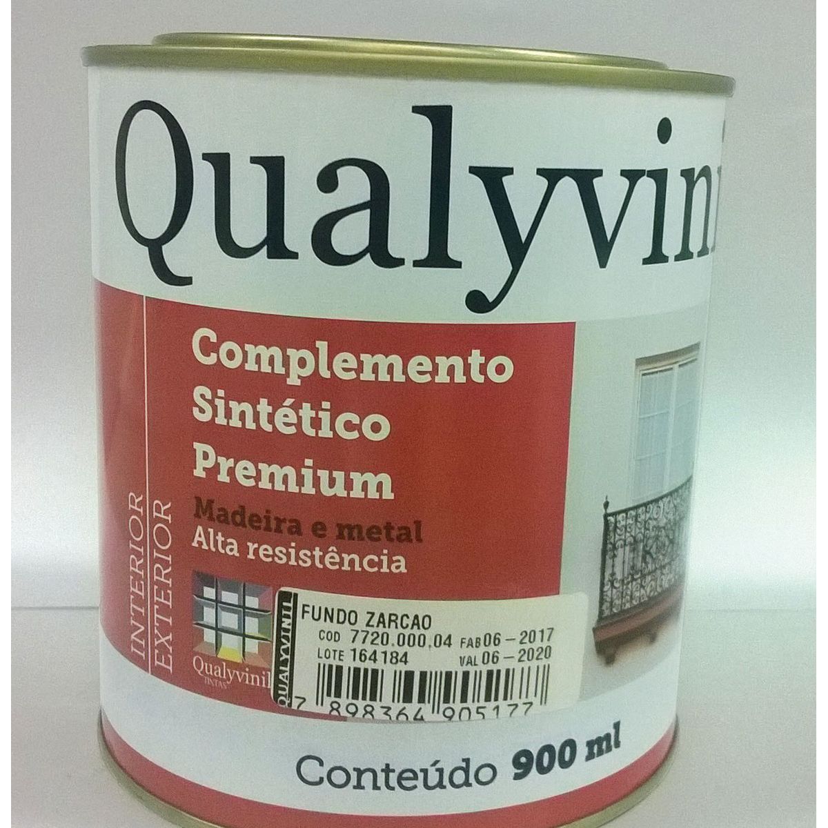 Qualycor Fundo Zarcão, Alaranjado, 900ml, marca Qualyvinil - Foto Principal