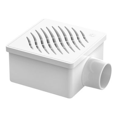Ralo Quadrado Branco 100X53X40Mm