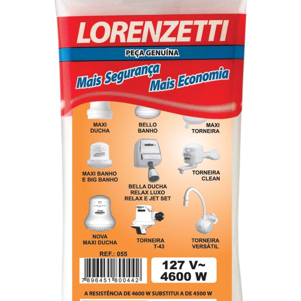 Resistência Relax 055 Mb Mt 5500W 220V, marca Lorenzetti - Foto Principal