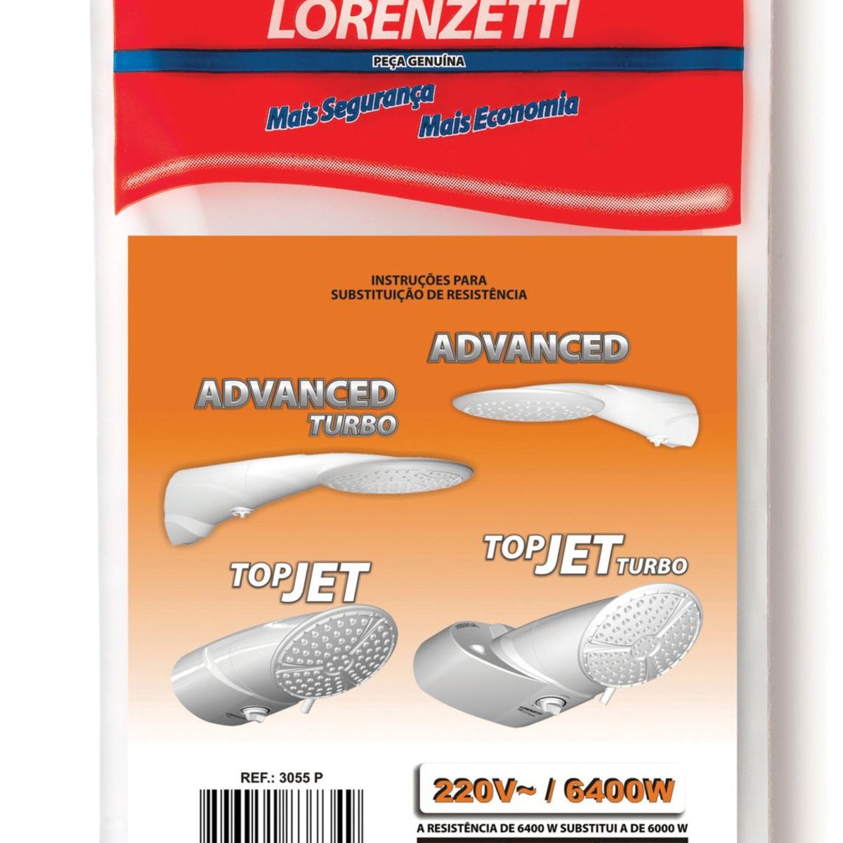 Resistência Advanced 6000W3055P 220V, marca Lorenzetti - Foto 2