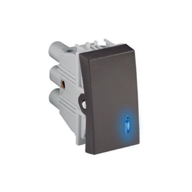 Mdulo Interruptor Paralelo S30 4x4x2cm 10A 250V com LED Grafite