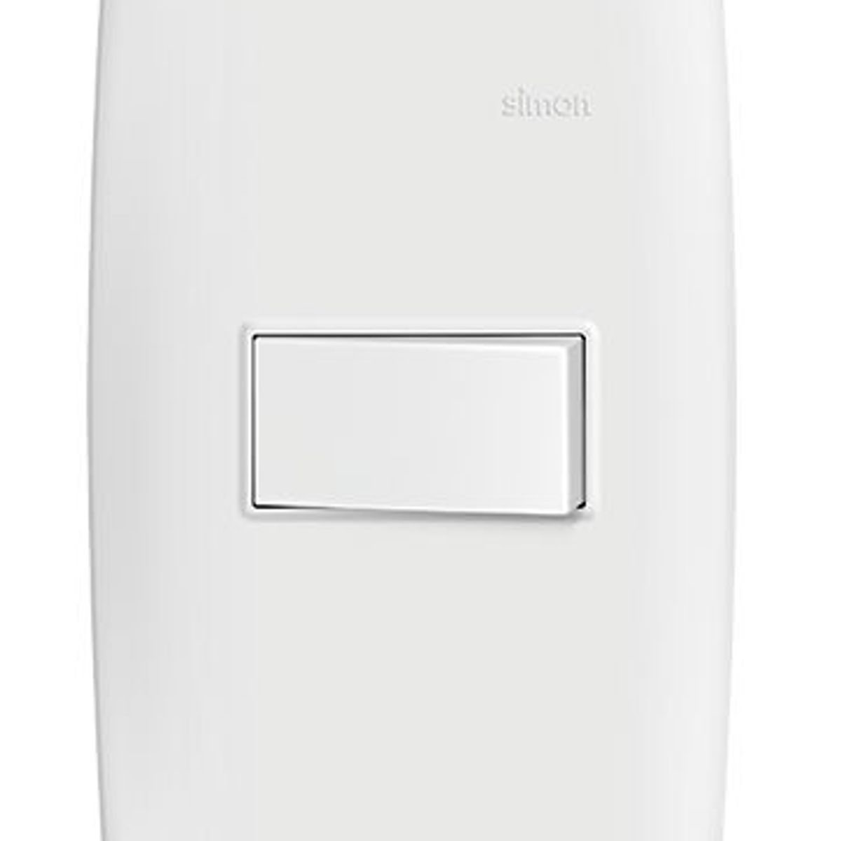 Conjunto 1 Interruptor Simples Horizontal S30 10A 250V e Placa 4x2 Branco, marca Simon - Foto Principal
