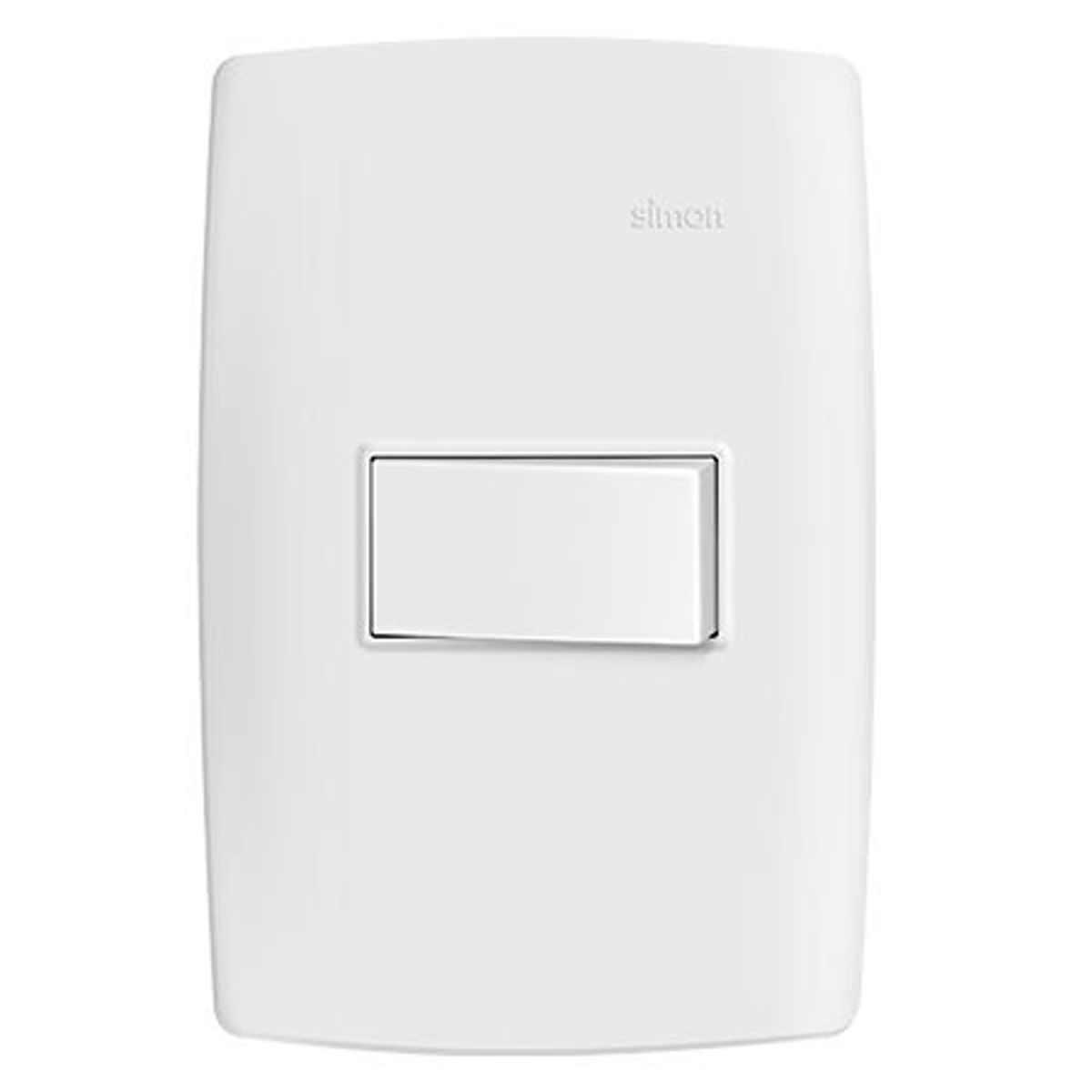 Conjunto 1 Interruptor Simples Horizontal S30 10A 250V e Placa 4x2 Branco, marca Simon - Foto Principal