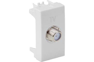 Mdulo Tomada Coaxial para TV 75 Ohms S30, Branco, 2x4x2