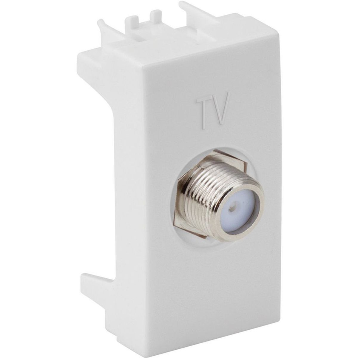 Módulo Tomada Coaxial para TV 75 Ohms S30, Branco, 2x4x2, marca Simon - Foto Principal