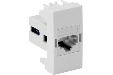 Mdulo Tomada Rj11 4 Fios S30, Branco, 3x4x2cm